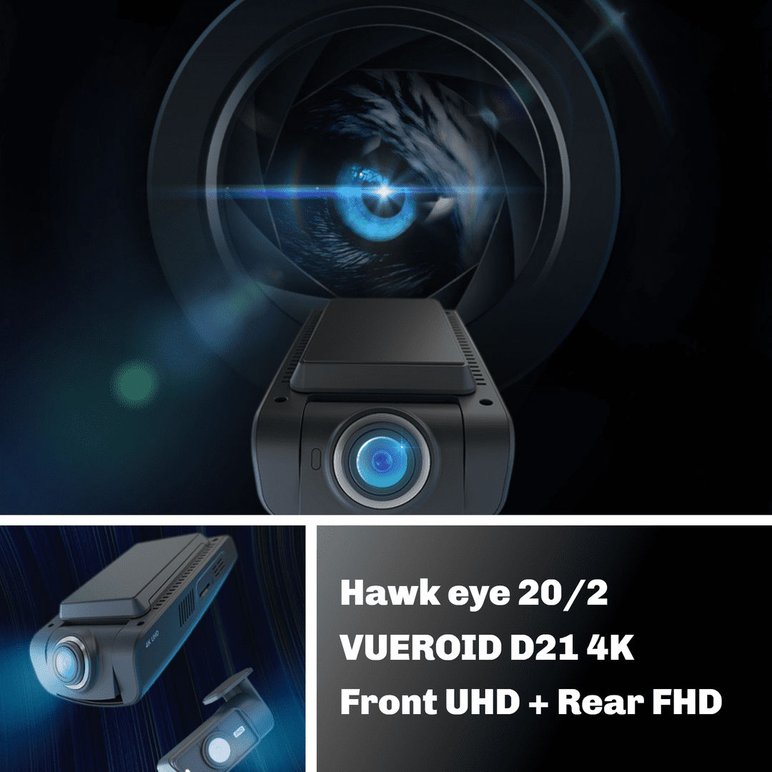 Built-in Design 4K Dashcam for vehicles (VUEROID D21 4K)