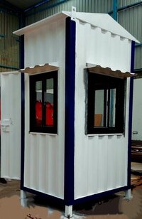 Modular Security Guard Cabin - Color: Blue And White