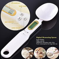 CHESHTA Kitchen Food Digital Spoon Scale with LCD Display - 1.1lb/500g(0.1g) - Kitchen Tools Accessories Weight Measuring Food-Coffee-Flour-Spices 23 X 5 X 3 (White, Plastic)