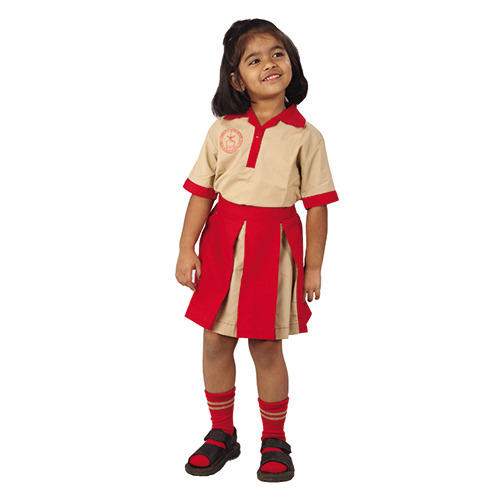 Girl Red Colour Uniform