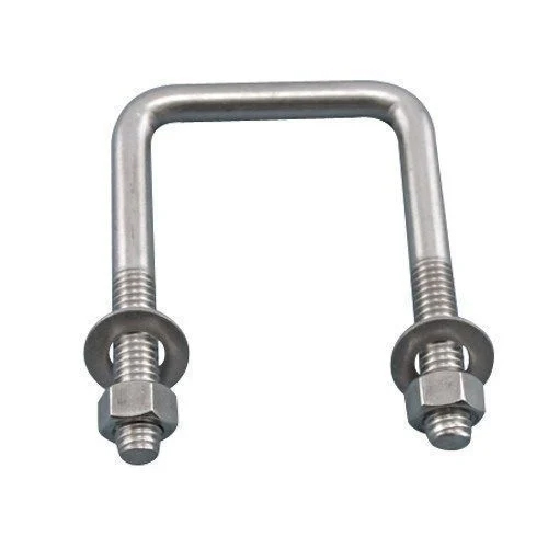 50 Kg High Tensile Square U Bolt - Industrial-Grade Material, Custom Size as Required, Powder Coated Finish for Corrosion Resistance | Versatile Support for Industrial Applications