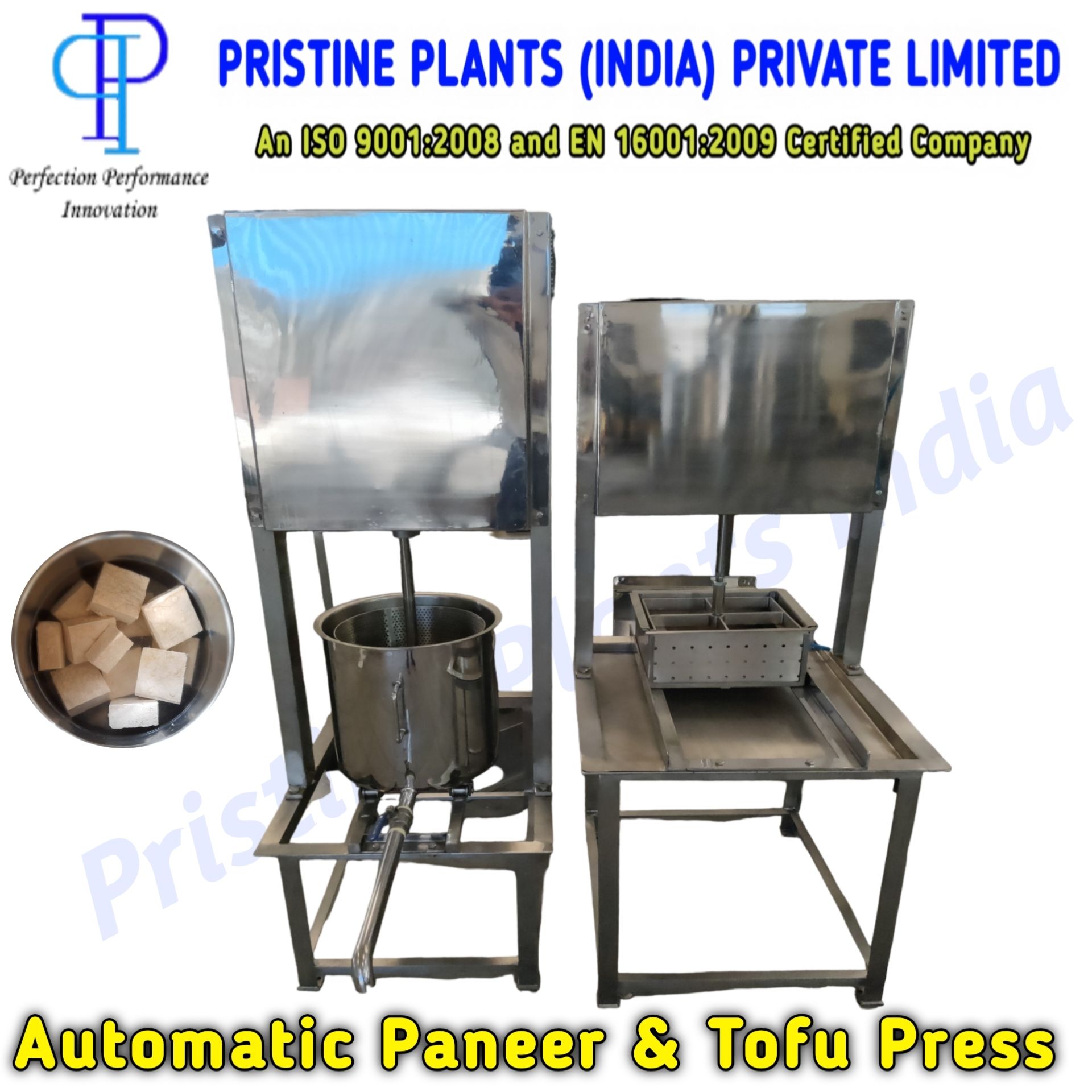 Pneumatic Paneer and Tofu Press
