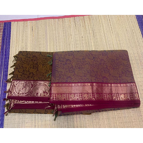 Different Available Mercerised Premium Quality Kanchi Chettinad Cotton Saree