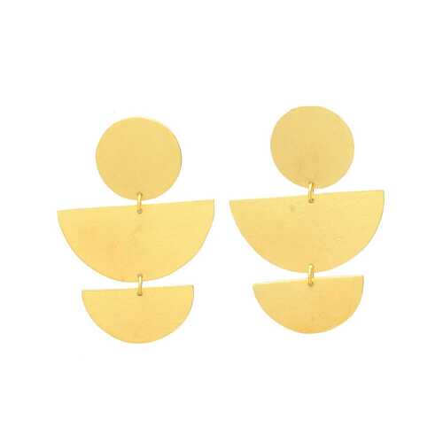 gold plated drop earring set