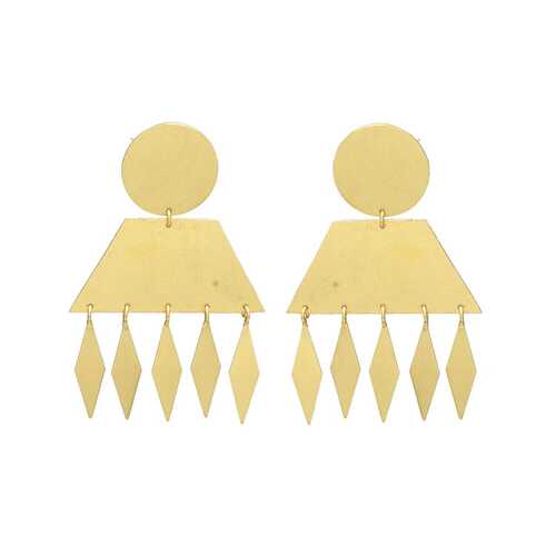 gold plated drop earring for woman