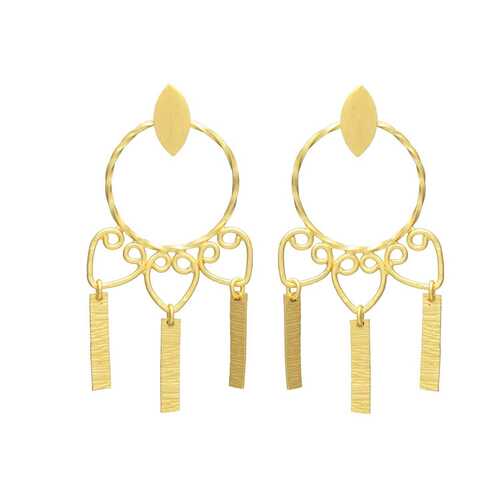 golden party wear earring