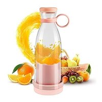 Mitsico Portable Usb Bottle Juicer Electric Usb Juice Maker Mixer Bottle Blender Grinder Mixer,4 Blades Rechargeable Bottle, Shake Fruit & Vegetable, Juice Blender, Grinder For Home - Color: Multicolor