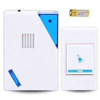 Sellplus Wireless Doorbell Over 100 Feet Range - Pvc Material, 15 X 10 X 15 Cm Size, White Color | Easy Install, Multiple Ringtones, Single Cavity Design