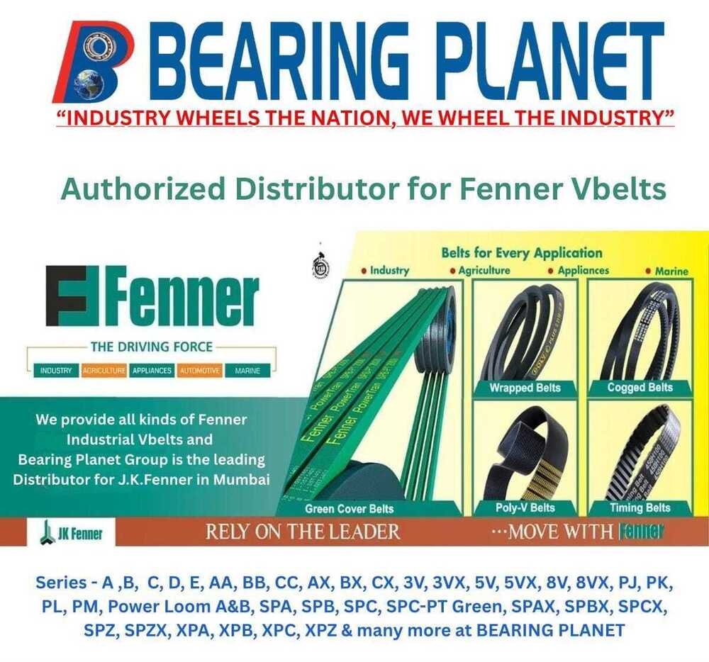 Fenner V Belt - Rubber Material, Custom Size Options, Versatile Color Variants | Industrial Usage, Reliable Performance