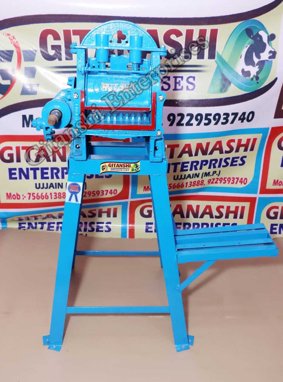 Gitanshi Manual 2 Blades Ms Chaff Cutter Machine