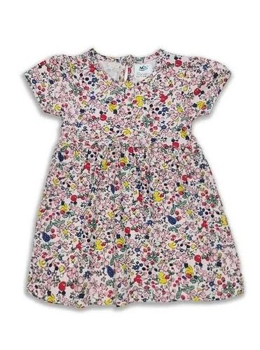 BABY GIRLS PRINTED KNIT DRESS FLOWER AOP