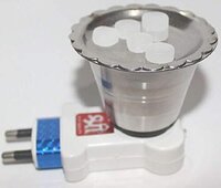 Mitsico Electric Kapoor Dani - Metal, Free Size, Silver | Single Cavity, Elegant Dhoop Burner for Lovely Aromas and Incense