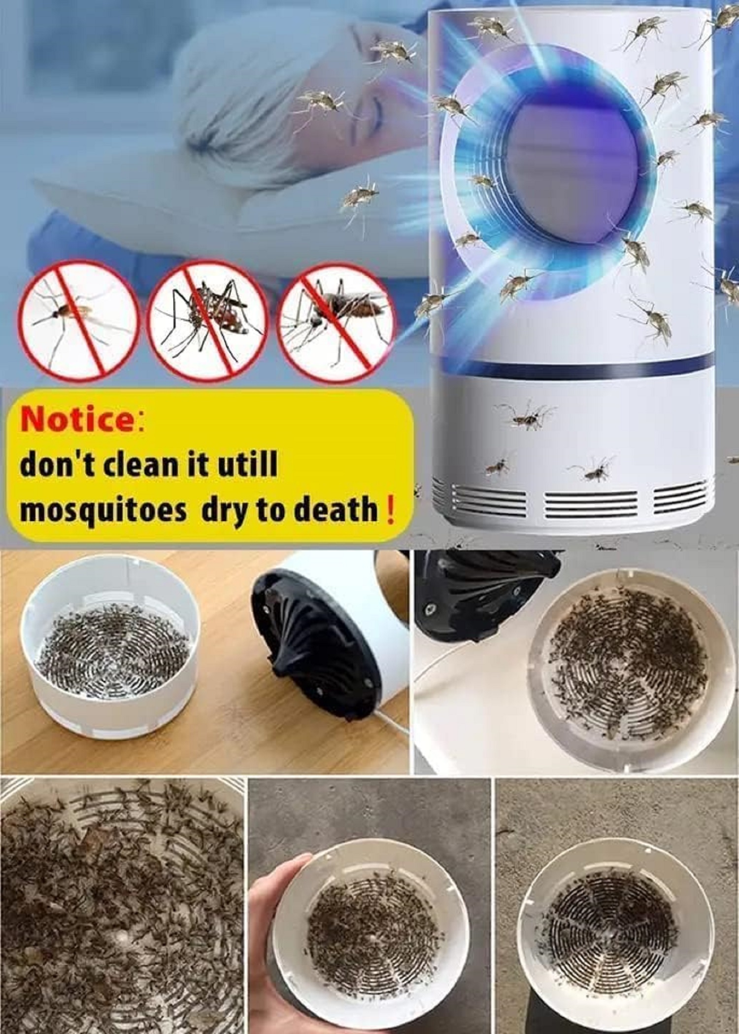 ELETRONIC LED MOSQUITO KILLER MACHINE TRAP LAMP