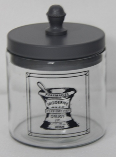 10 cm Glass With Metal Lid