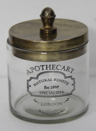 10 cm Glass With Metal ptd Lid