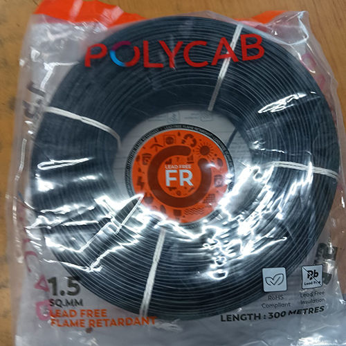 1.5mm 300m Polycab Black Multi Strand Wire