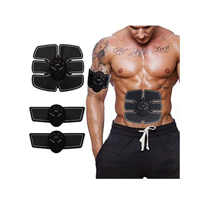 Lucrane Smart Ems Wireless Electric Abdominal Trainer/Massager and Toner ABS Adjust Muscle Stimulator