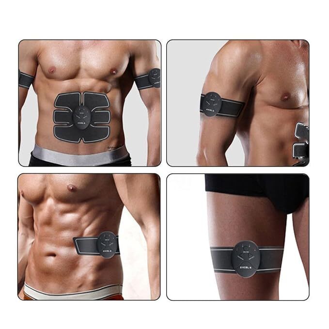 Lucrane Smart Ems Wireless Electric Abdominal Trainer/Massager and Toner ABS Adjust Muscle Stimulator