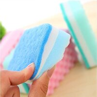 BAWHOHM Sponges 5 Pcs/Pack Washing Sponge Kitchen Cleaning Tool Home Essential Color Random Household Wave Sponge High Quality Wholesale (Color : OneColor)