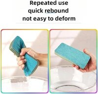 HOMENITY - Zero Scratch Cleaning Frosted Sponge,12-Layer Tearable Rainbow Scrub Dish Sponge Scrub Sponge (Regular, Pack of 12)