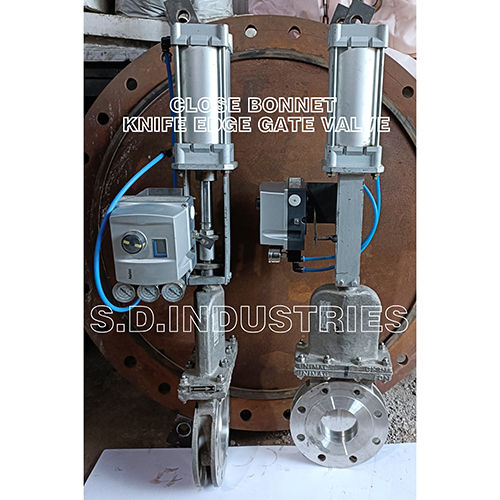 Stainless Steel Bonneted Penumatic Op Knife Edge Gate Valve