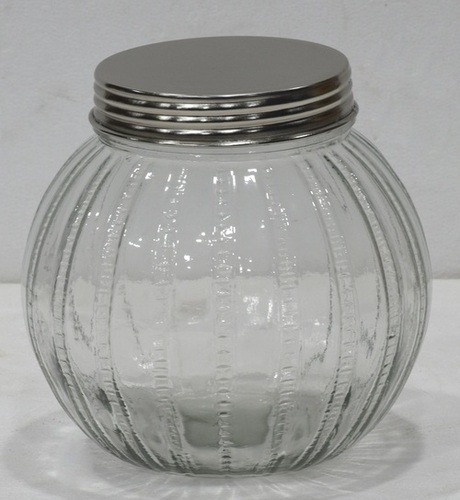 8 Inch Round Glass Jar