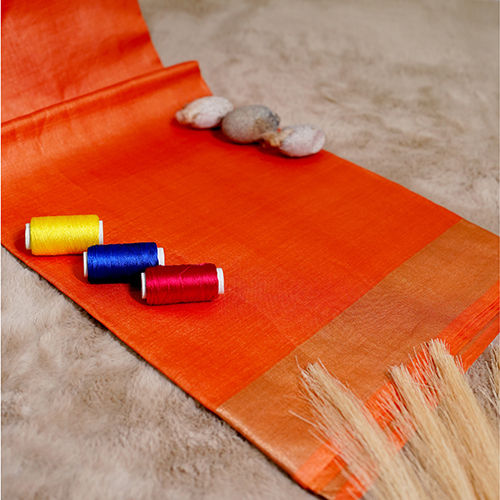 Saffron Serenade Silk Saree - Color: Orange