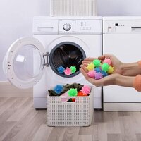 Premium Solid Pvc Laundry Scrubbing Balls - Reusable Multicolor Design, Energy And Water Saving Fabric Softening Solution