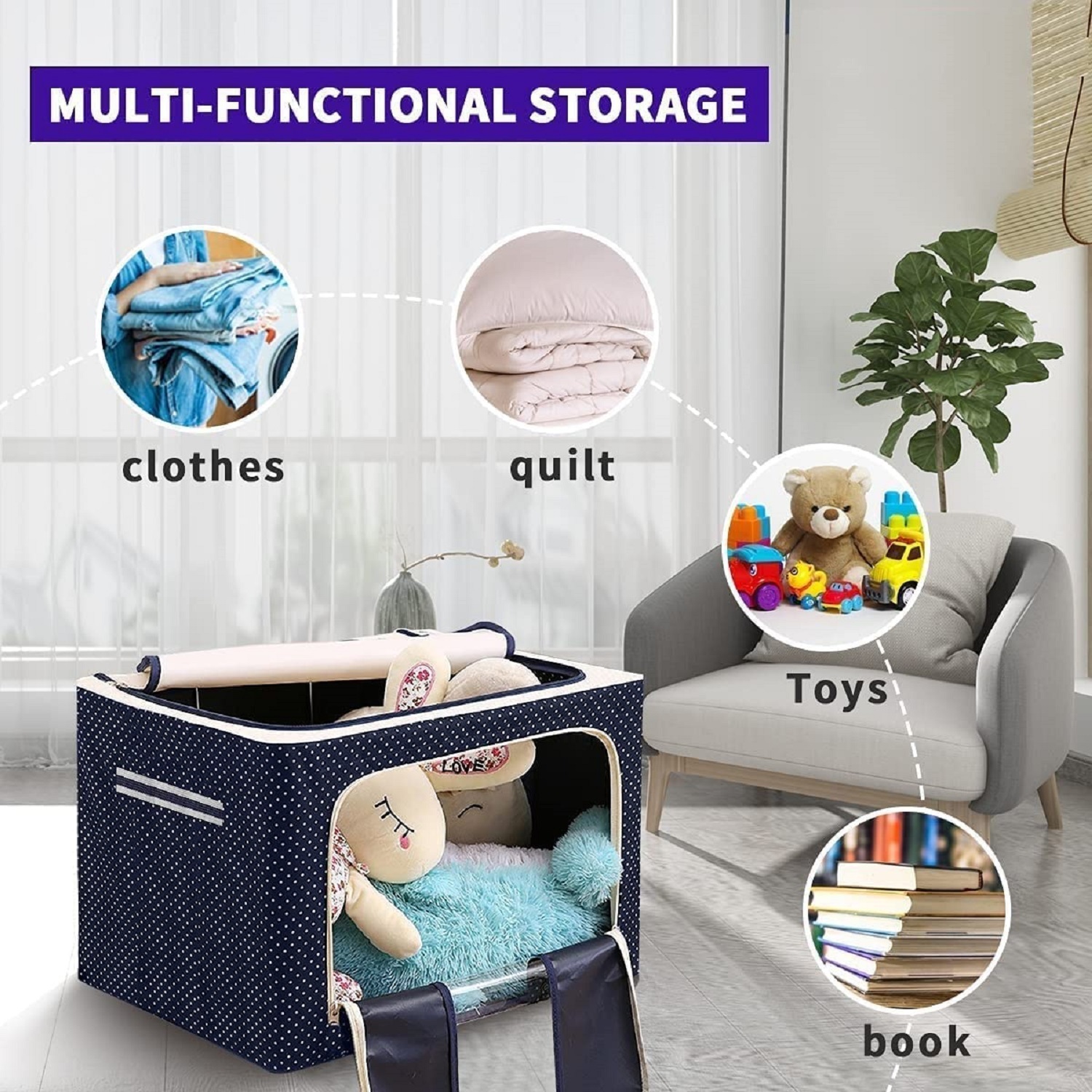 HOME ORGANIZATION AND STORAGE BAG 24 L