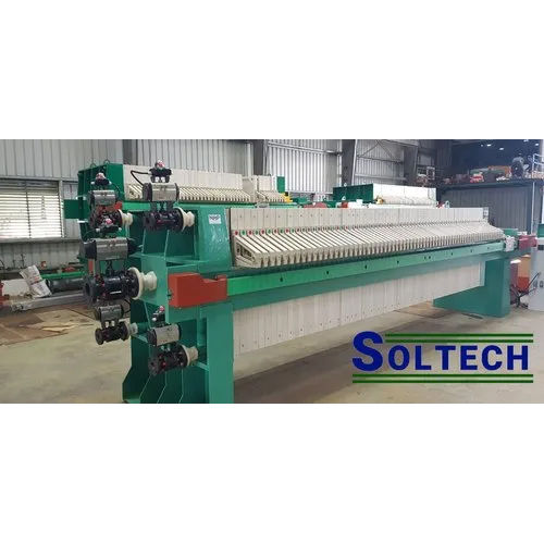 Semi Automatic Filter Press - Stainless Steel Construction, 400 Filter Area , Green Color, Warranty Included