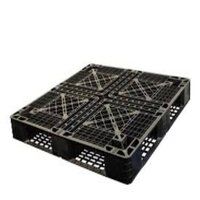 Used Plastic Pallets - Hdpe Material, 1200x1000 Mm Size, Black Color, 20 Kg Weight, 1000 Kg Load Capacity | Iso Compliant For Material Handling, Storage, And Transportation