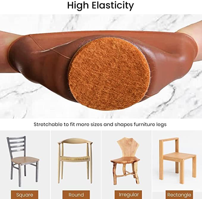 Mitsico Silicone Chair Leg Floor Protectors, Felt Furniture Pads for Hardwood Floors 1 PCS