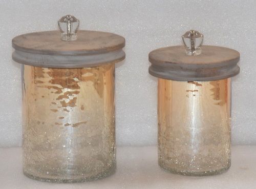 7 Inch Glass Food Jar With Wooden Lid