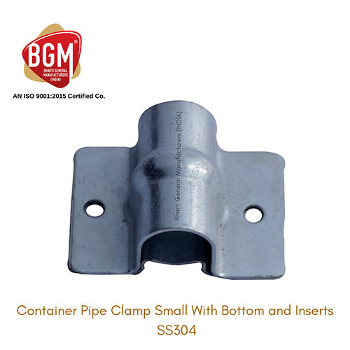 Container Door Locks Pipe Clamp Small With Bottom And Inserts SS 304