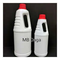 Handle Bottles - Plastic, Various Sizes Available, Round Shape, White Color | Industrial Chemical Use