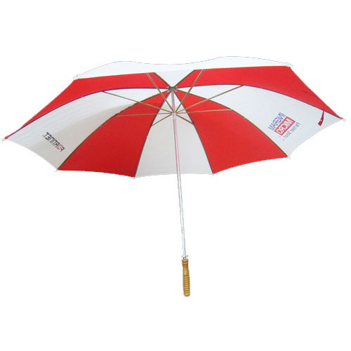 Red And White Metal Golf Umbrella