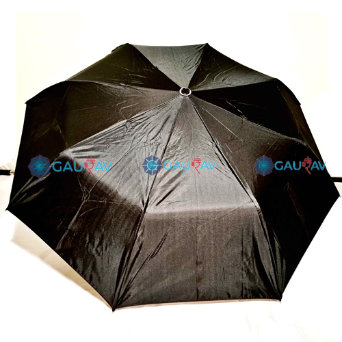 Black 3 Fold 21.5Inch  Manual Gents Umbrella