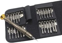 25 In 1 Mini Precision Screwdriver Set With Torx And Pentalobe Bits - Metal, Grey Color | Single Cavity, Portable Repair Tool Kit For Electronics