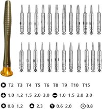 25 in 1 Mini Precision Screwdriver Set with Torx and Pentalobe Bits,AKTOO Portable Repair Tool Kit for PC,Laptop,Mobile Phone,Watches,Digital Camera,Eyeglasses