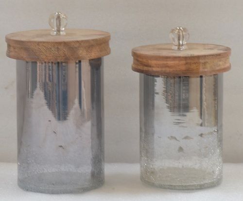 Glass Jar With Wooden Lid