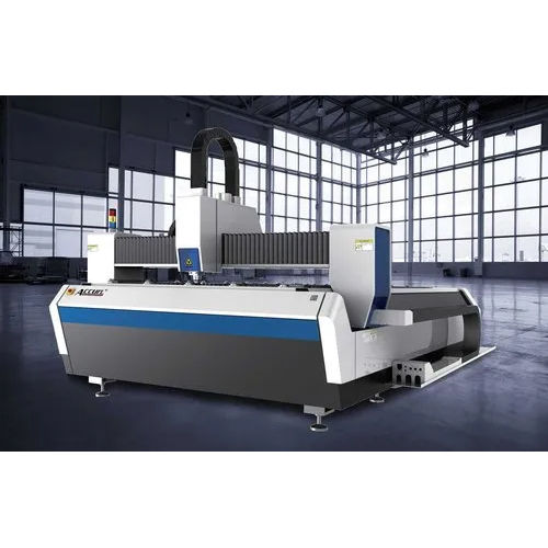 Sheet Metal Cutting Machine - Metal Sheets, Automatic Grade CNC, Air Cooling Technology, High Efficiency, Warranty Included, Sleek White Design