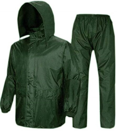 Woschmann - Complete Rain Suit with Carry Bag Raincoat- (Free Size) (Green)