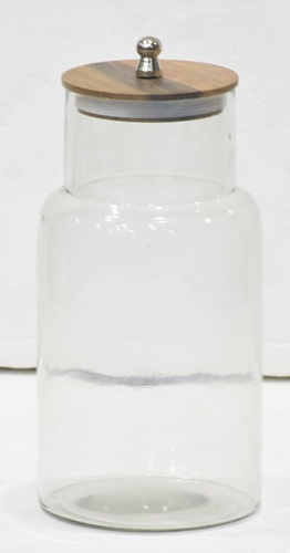 9 Glass Jar With Metal Bead