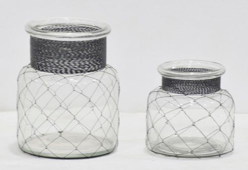 7 Inch Glass Jar Set