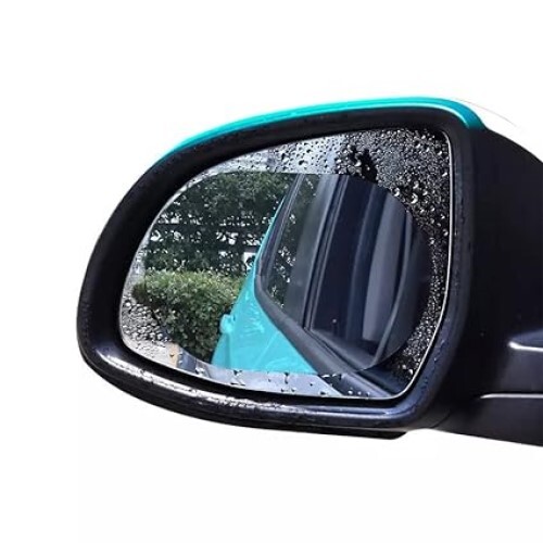 KeepCart Polyethylene Terephthalate Universal Car Accessories Rear-View Mirror Waterproof Anti Fog Rainproof Anti-Water Protective Film Self-Adhesive Sticker For Car