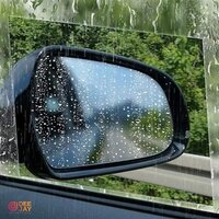 KeepCart Polyethylene Terephthalate Universal Car Accessories Rear-View Mirror Waterproof Anti Fog Rainproof Anti-Water Protective Film Self-Adhesive Sticker For Car