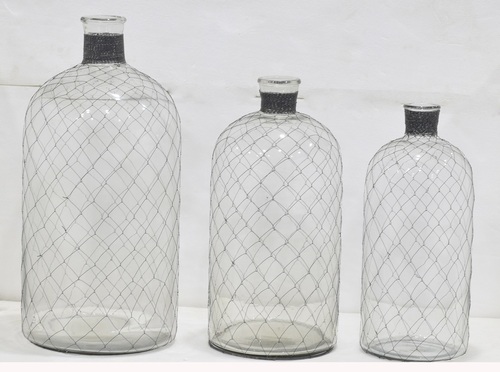 22 Inch Glass Jar Set With Pedestal