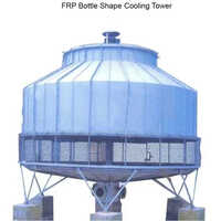 Frp Bottle Shape Cooling Tower - 100 Tr Capacity, Induced Draft Design | Pester Green & Blue Color, Industrial Water Cooling Solution, Three Phase Power Supply, Round Shape