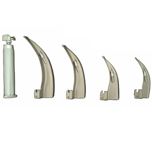 4 Laryngoscope Blade Mackintosh LED Set