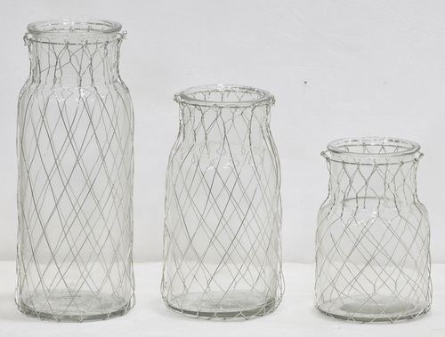 12 Decorative Glass Storage Jar